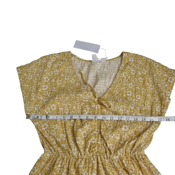 NWT Roxy  Dress Floral Sundress Simple Thoughts Yellow Size Medium - Picture 13 of 14